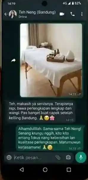 Testimoni Pelanggan Massage Panggilan di Bandung