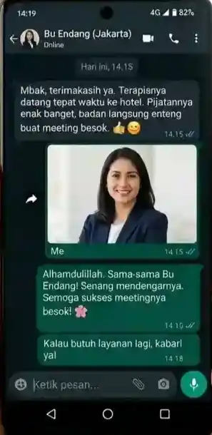 Testimoni Pelanggan Massage Panggilan di Jakarta
