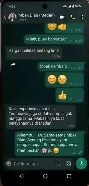 Testimoni Pelanggan Massage Panggilan di Medan